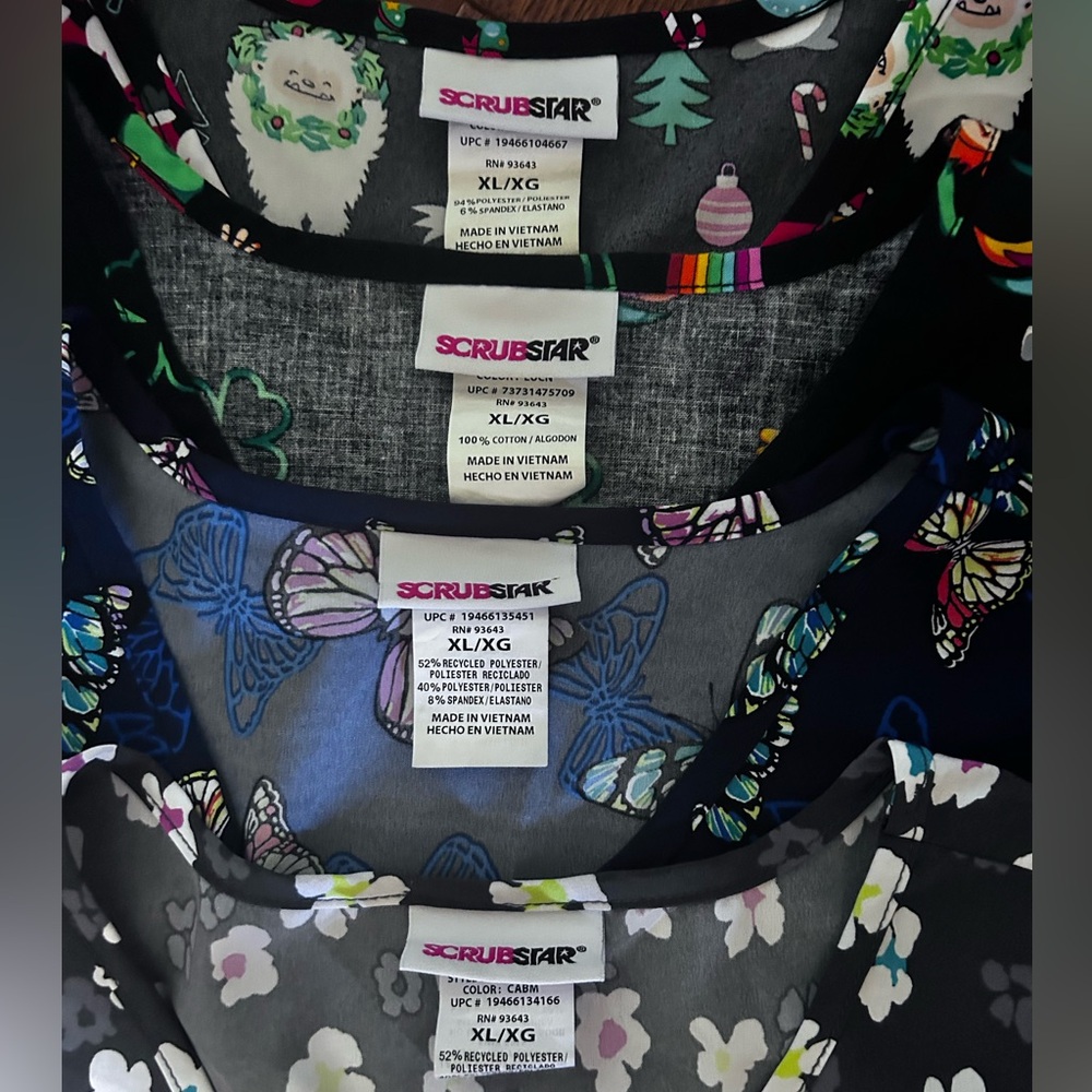 Patterned Scrubstar Scrub Tops - Picture 6 of 7